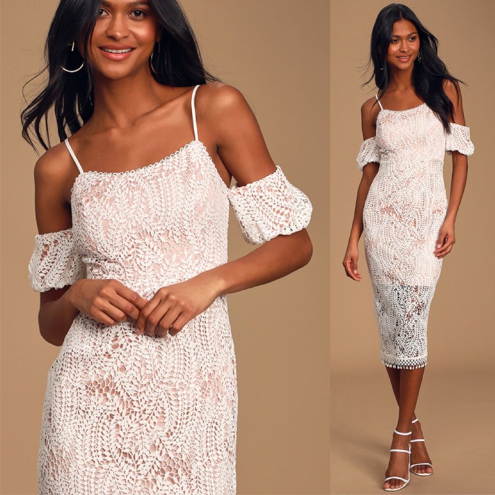 Lulus Entranced by You Cold Shoulder Bodycon Dress